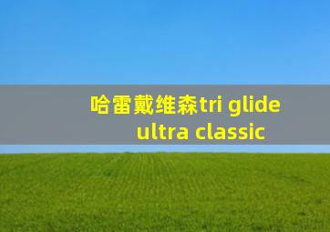 哈雷戴维森tri glide ultra classic